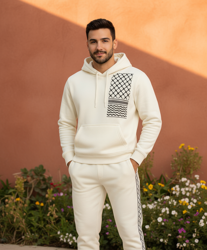 Men's (Filastin Hurra) Tracksuit (White)